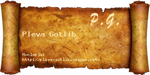 Pleva Gotlib névjegykártya